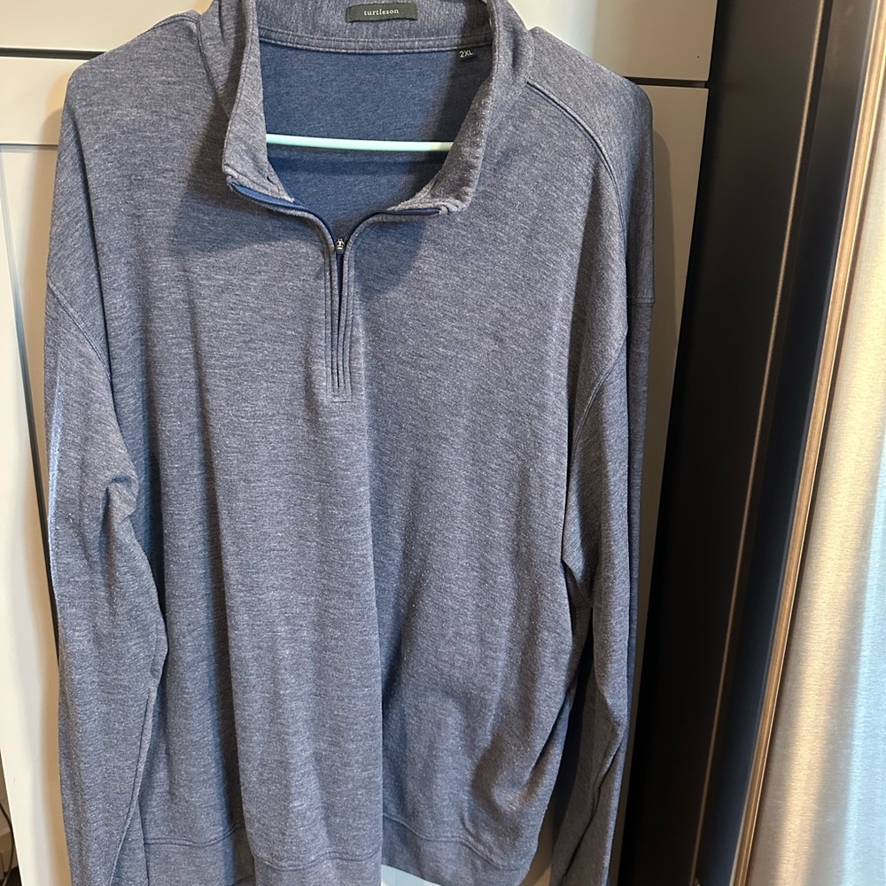 Turtleson Blue Quarter-Zip Golf Pullover 2XL pre owned excellent condition